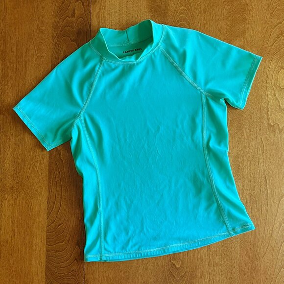 Lands' End seafoam green rashguard L 6X-7 - Picture 1 of 7